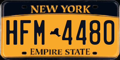 NY license plate HFM4480