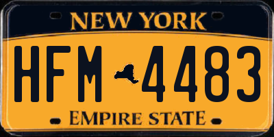 NY license plate HFM4483