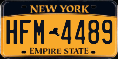 NY license plate HFM4489