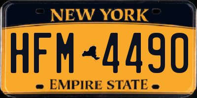 NY license plate HFM4490
