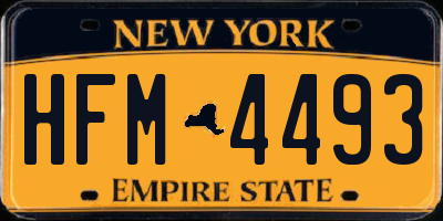 NY license plate HFM4493