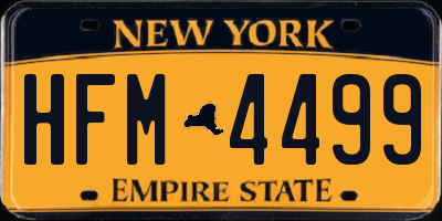 NY license plate HFM4499