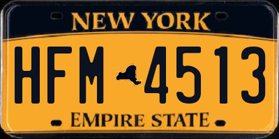 NY license plate HFM4513