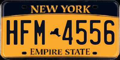 NY license plate HFM4556