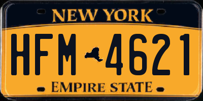 NY license plate HFM4621