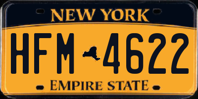 NY license plate HFM4622
