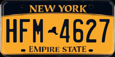 NY license plate HFM4627