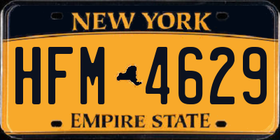 NY license plate HFM4629