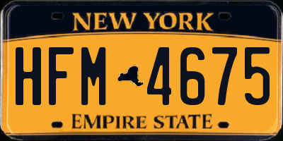 NY license plate HFM4675