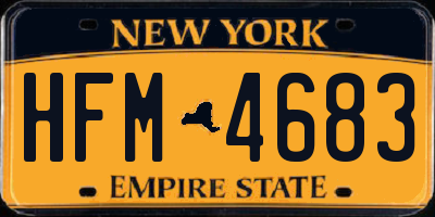 NY license plate HFM4683