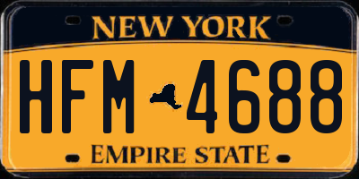 NY license plate HFM4688