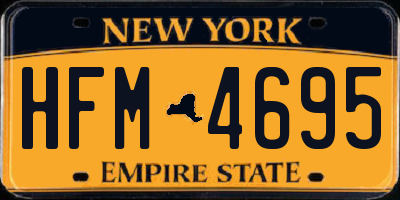 NY license plate HFM4695
