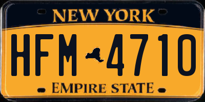 NY license plate HFM4710