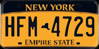 NY license plate HFM4729