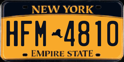 NY license plate HFM4810