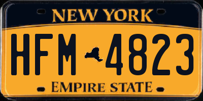 NY license plate HFM4823