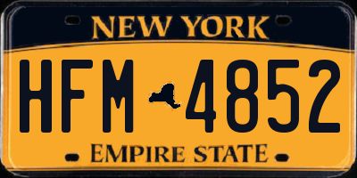 NY license plate HFM4852