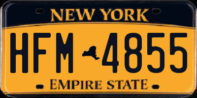 NY license plate HFM4855