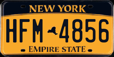 NY license plate HFM4856