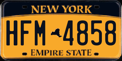 NY license plate HFM4858