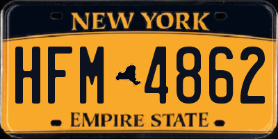 NY license plate HFM4862