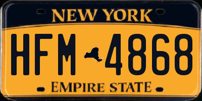 NY license plate HFM4868