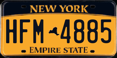 NY license plate HFM4885