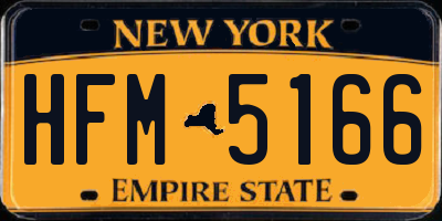 NY license plate HFM5166