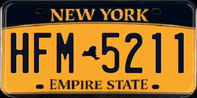 NY license plate HFM5211