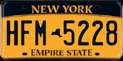 NY license plate HFM5228