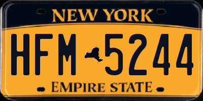 NY license plate HFM5244