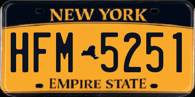 NY license plate HFM5251