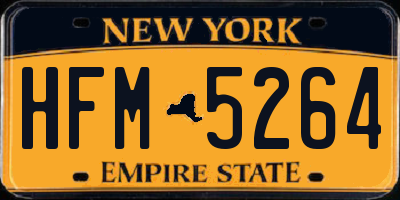 NY license plate HFM5264