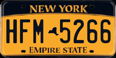 NY license plate HFM5266