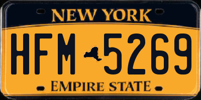 NY license plate HFM5269