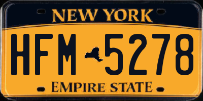 NY license plate HFM5278