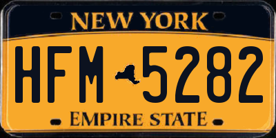 NY license plate HFM5282