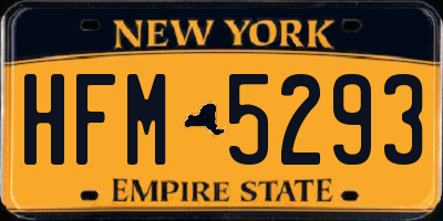 NY license plate HFM5293