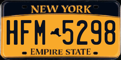NY license plate HFM5298
