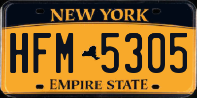 NY license plate HFM5305