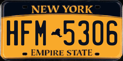 NY license plate HFM5306