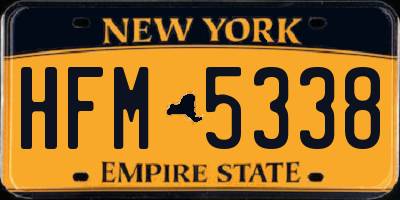 NY license plate HFM5338