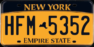 NY license plate HFM5352