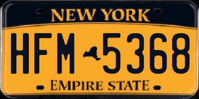 NY license plate HFM5368