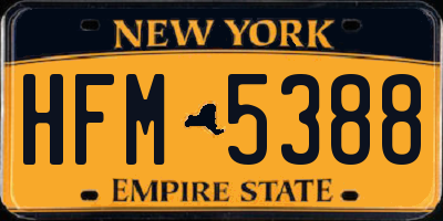 NY license plate HFM5388