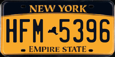 NY license plate HFM5396