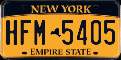 NY license plate HFM5405