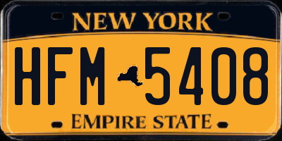 NY license plate HFM5408
