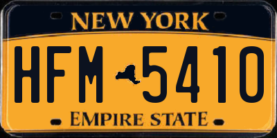 NY license plate HFM5410