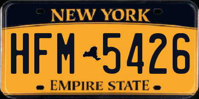 NY license plate HFM5426